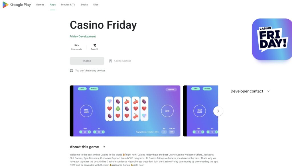 Casino Friday App